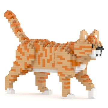 JEKCA 迷你橘色虎斑貓積木  橘貓  1組