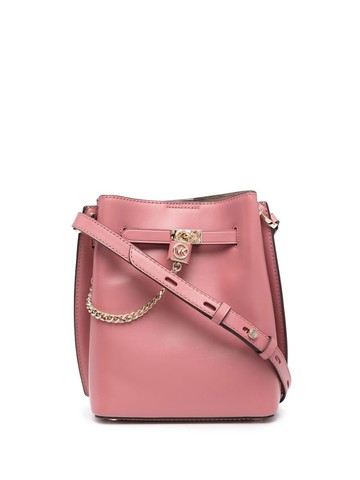 Michael Kors - padlock detail shoulder bag - women - Calf Leather - One Size - Pink