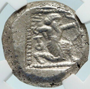 アンティークコイン TARSOS in CILICIA Authentic Ancient Silver Greek Coin w SATRAP NGC i84251 420BC