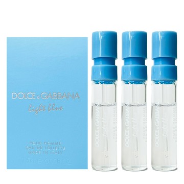 DOLCE & GABBANA D&G 淺藍(新包裝) 男性淡香水 1.5ml 針管 X3入組