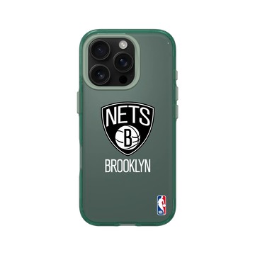 iPhone 16 Pro Clear 憂墨綠 - NBA - Logo-布魯克林籃網 Brooklyn Nets - Light