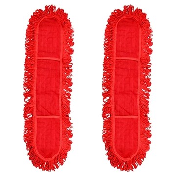 World Clean 紅色除塵拖把布  紅色  2個