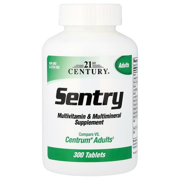 21st Century, Sentry，成年人復合維生素與多礦物質補充劑，300 片