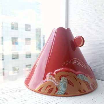 富士山日本浮世繪 浮世幻境花瓶(紅)-富士山 |陶瓷花瓶