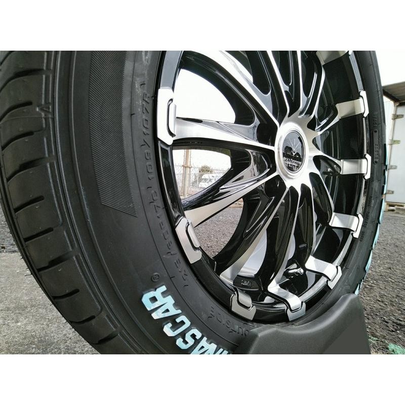 ハイエース 200系 タイヤホイールセット 17インチ BD12 グッドイヤー ナスカー 215/60R17 8PR 109/107LT ホワイトレター  | LINEショッピング