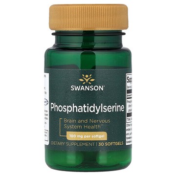 Swanson Vitamins, 磷脂酰絲氨酸，100 毫克，30 粒軟凝膠