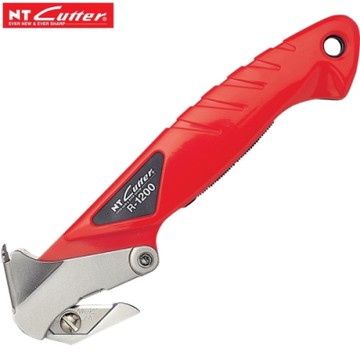 日本NT Cutter多功能安全束帶拆箱刀兼拔釘撬釘器R-1200P(朝內安全刀片夾)適紙箱包裝繩切斷...