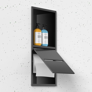 免運 公司貨 現貨不銹鋼衛生間垃圾桶壁龕嵌入式浴室廁所防銹金屬置物架定制 快速發貨