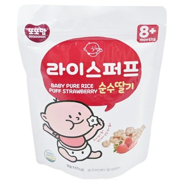 DDODDOmam 聰明媽媽 米星星星繽樂 8個月以上  草莓優格  30g  1包