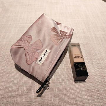 化妝品收納包 外出化妝品收納 外出小包粉蝴蝶刺繡化妝包女大容量便攜式旅行化妝品收納包內膽包補妝包 化妝包大容量 化妝袋