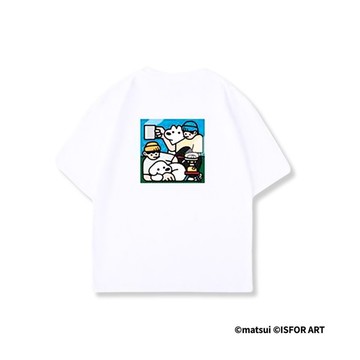 matusi DOGS 台灣限定T恤 - 露營款(白色)