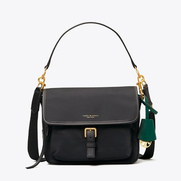 TORY BURCH TB 女包防水尼龍翻蓋單肩斜跨包 58044 (B品)【 菲尼斯 國際精品 ★ 疊加現抵$1300 】 女神手袋 美的三次方