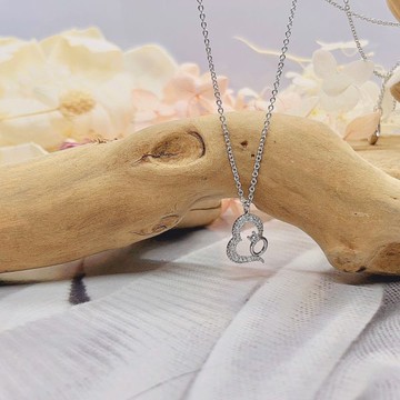 現貨專區｜獻愛．鎖骨鍊-柔光銀(nkbp27-S)｜送禮精選店家★Reyna jewelry 女王飾品