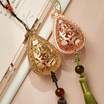 【?鳳穿花金屬香囊球掛件-3.4*5.5cm-1款/組】南博館文創香氛漢服創意禮物伴手禮-90304