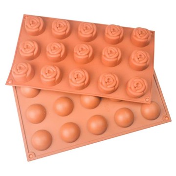 半圓玫瑰烤箱用硅膠烘焙模具