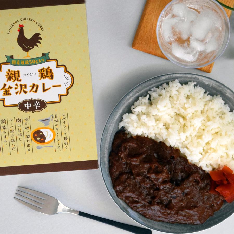 親鶏入り金沢カレー ３箱セット 中辛 カレー レトルトカレー チキンカレー