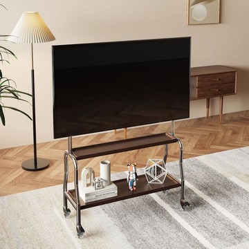 公司貨】顯示屏支架 移動支架不銹鋼客廳移動電視架 落地支架 可移動電視機架 帶輪 適用32到85英寸