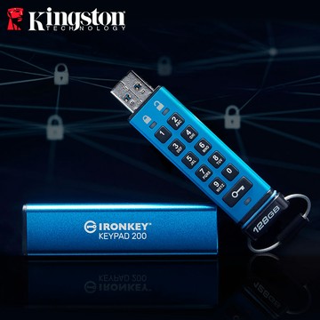 金士頓 IronKey Keypad 200 硬體型加密 USB隨身碟 8G 16G 32G 64G 128G 256G