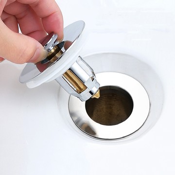 阻隔水槽異味彈跳水槽塞 彈跳漏水塞 水槽塞 彈跳塞 堵水器 排水器 下水器 漏水塞 蓄水塞