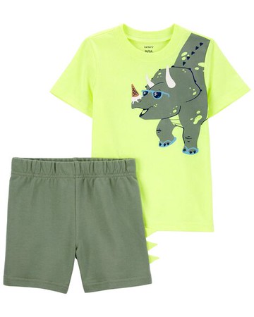 Baby 2-Piece Dinosaur Tee & Short Set