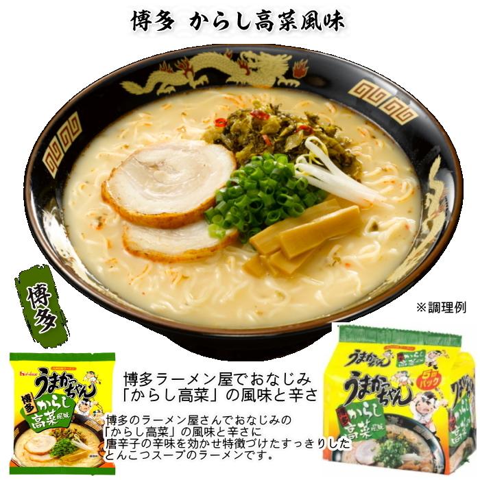 ☆8 ハウス食品 うまかっちゃん 5食入・からし高菜 5食入・熊本 香ばしにんにく風味 5食入×各2個パック 合計6個パック(30食)セット