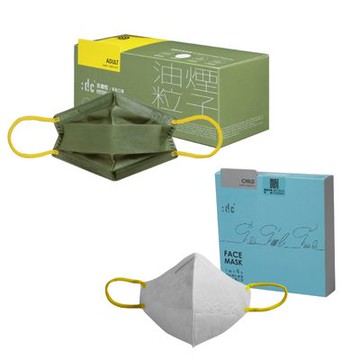 【:dc®克微粒】油煙過敏防護組 (油煙窄版口罩 x 兒童立體口罩)｜親子家庭嚴選館