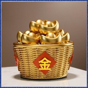 紫南宮🙏🏻5月過爐 開光🔥輕奢玄關擺件新中式客廳聚寶盆裝飾品辦公室日進斗金招財元寶擺設