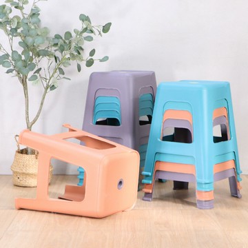 LOGIS " 10入組"多彩堆疊凳 塑膠椅 餐桌椅 3色【CT-HX10】