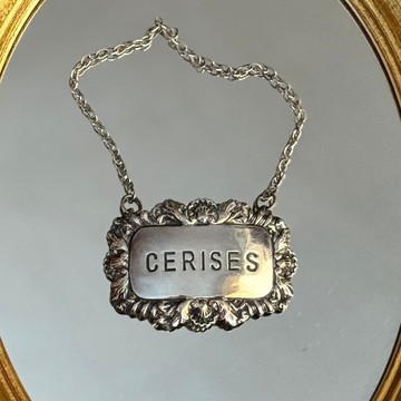 *50951-迷人法國鍍銀櫻桃酒CERISES酒牌