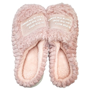 U-mop 厚底毛絨拖鞋，貼合腳型 加厚鞋底 防滑設計 保暖毛絨  粉紅  38~39適合40~41