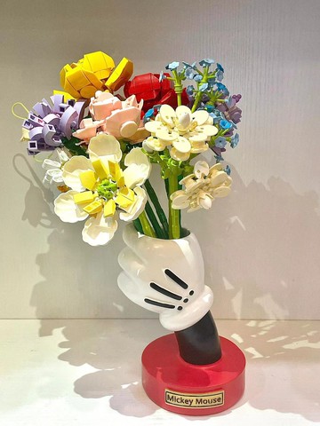 免運/開發票 現貨速發 拼裝積木花束玫瑰花女孩系列兒童益智玩具擺件七夕情人節生日禮物