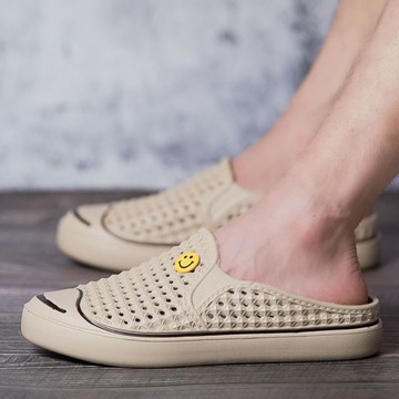 夏季防滑洞洞鞋男士沙灘鞋韓版潮流半拖鞋網紅涼鞋女軟底學生涼拖