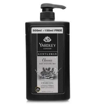 Yardley雅麗 紳士活性炭沐浴露 650ml (經典香味)*4