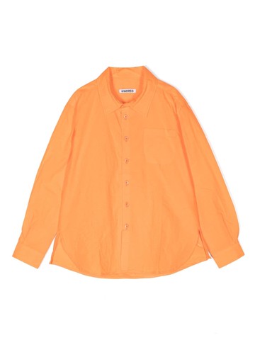 KINDRED - Knox crinkle cotton-poplin shirt - kids - Organic Cotton - 2 yrs - Orange
