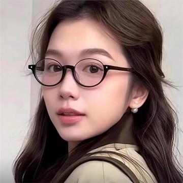 超輕日系下半框眼鏡近視女可配度數復古玳瑁個性書呆子小眾眼睛架