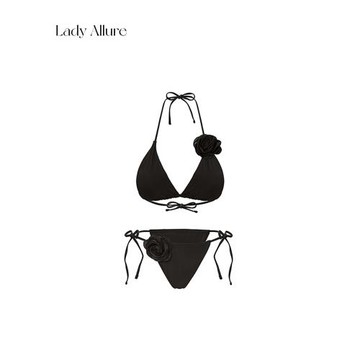「LA」賞心悅目*辣妹泳衣性感冬天溫泉系帶掛脖比基尼文胸內衣女