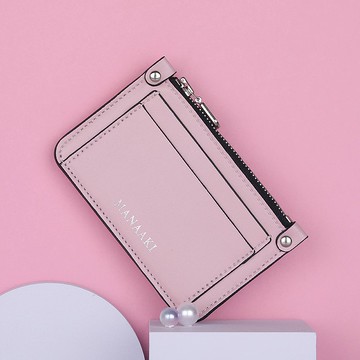 【MANAAKI】雙鉚釘零錢卡片套 名片夾 卡片包 小錢包 零錢包