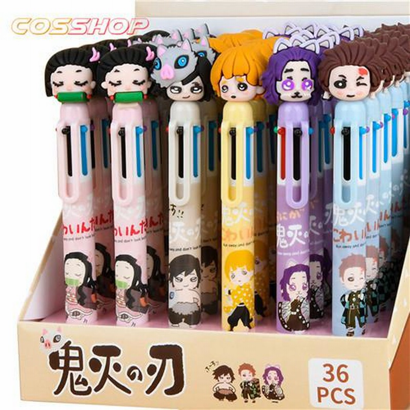 新品 鬼滅の刃 ボールペンセット 鬼滅の刃 炭治郎 しのぶ 善逸 禰豆子 伊之助 ボールペン 6色