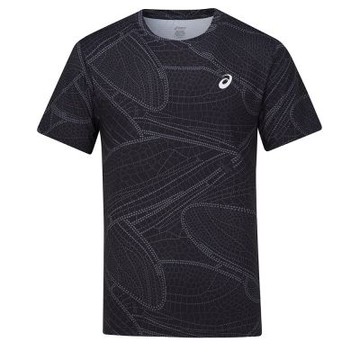 asics 亞瑟士 短袖上衣 男 訓練 慢跑 黑 2011D490-001