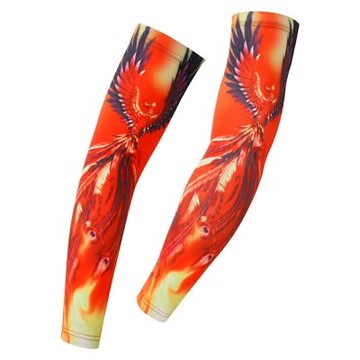 現貨+預購 防曬袖套運動袖套-酷炫鳳凰速乾排汗路跑登山健走自行車袖套臂套73fm43【獨家進口】【米蘭精品】