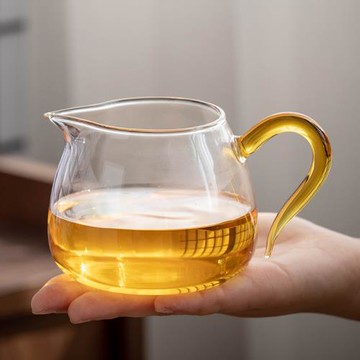 加厚耐熱玻璃公道杯手工分茶杯子透明公杯茶海日式分茶器功夫茶具