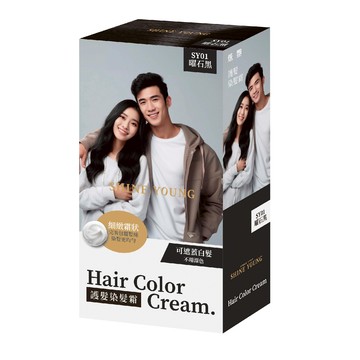 炫艷SY護髮染髮霜40g曜石黑SY01