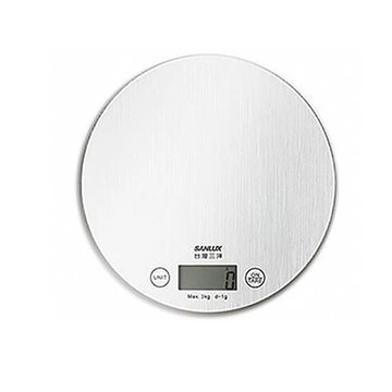 SANLUX 台灣三洋 數位料理秤 SYES-K452 高精度感測器 自動關機 高強度強化玻璃材質  3kg  銀色