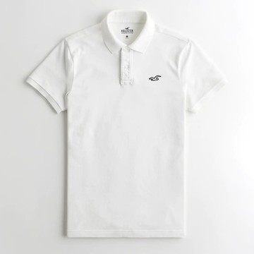 Hollister HCO 短袖 polo 白色 1593