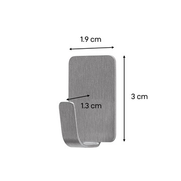 [家速配]3M無痕金屬質感小型掛鉤-金屬色