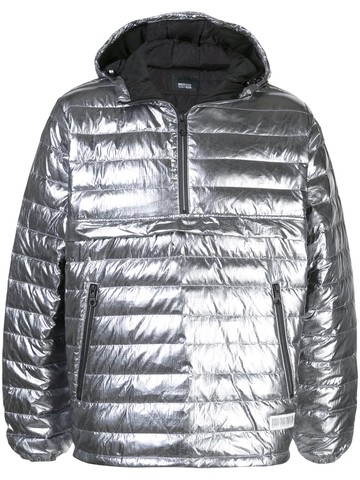 Mostly Heard Rarely Seen - quarter zip puffer jacket - men - Polyester - XL - Silver