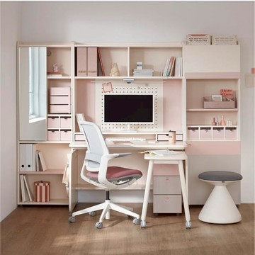 【iloom 怡倫家居】LINKI PLUS 1200型4層智能型書桌組 層架款 含LED書桌 桌子 電腦桌 工作桌