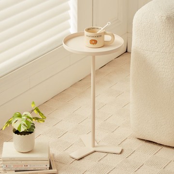 ins風鐵藝極簡小邊幾奶油風小戶型 客廳小茶幾房間床頭迷你小圓桌J-68公司貨