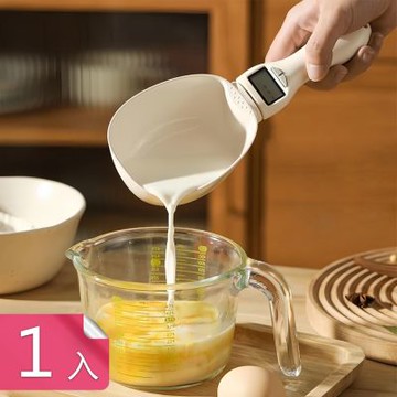 【荷生活】可拆卸勺頭精準秤量手持電子秤 食品級ABS易清洗電子秤量勺-1入組