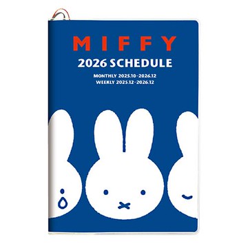 【震撼精品百貨】2026年掛曆/年曆/手帳~米菲兔/米飛兔_Miffy 2026 B6年曆手帳本-藍大頭*05408